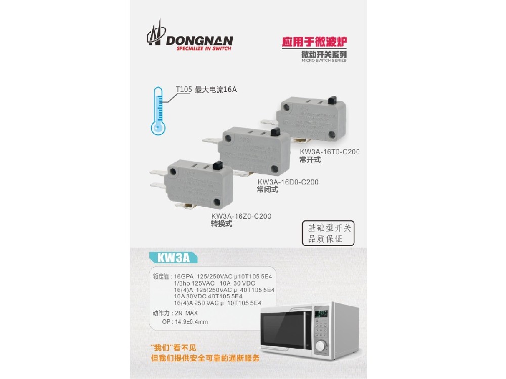 專為微波爐研發(fā)的系列開關