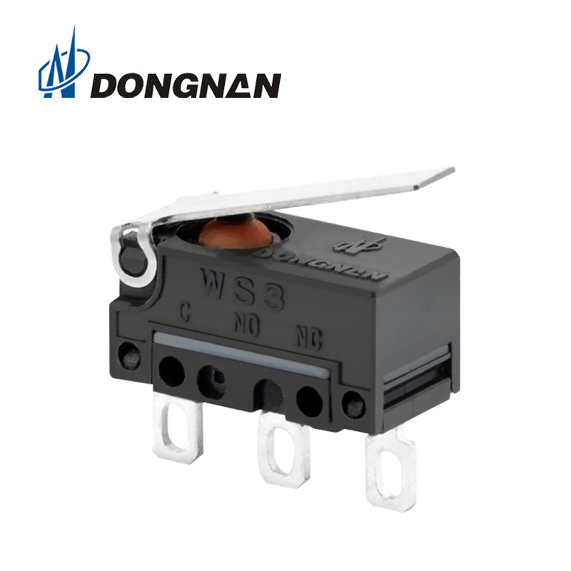 DONGNAN廠家供汽車尾箱鎖微動開關(guān)三腳 電子充電設(shè)備防水微動開關(guān)